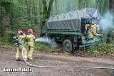 Zderzenie kilku wojskowych ciężarówek. Ćwiczenia służb ratunkowych na poligonie w Wędrzynie