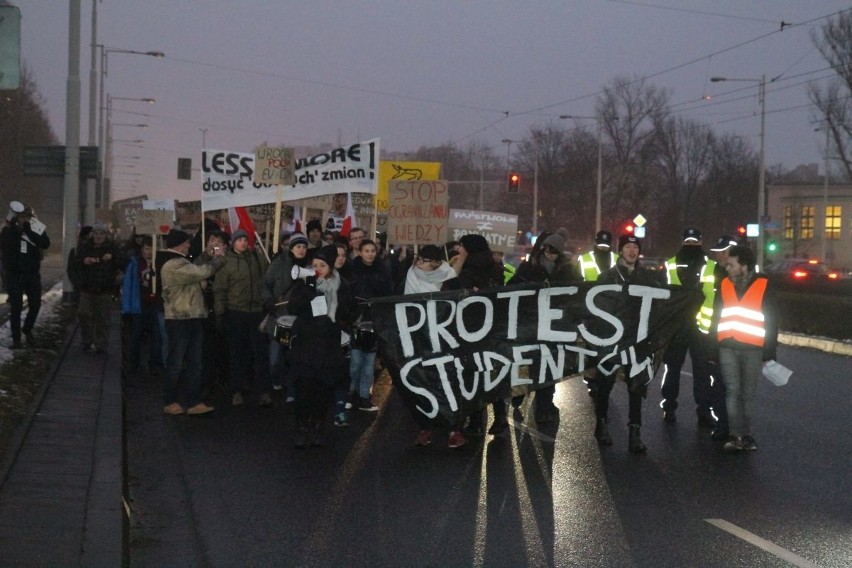 Protest studentów we Wrocławiu, 25.01.2017