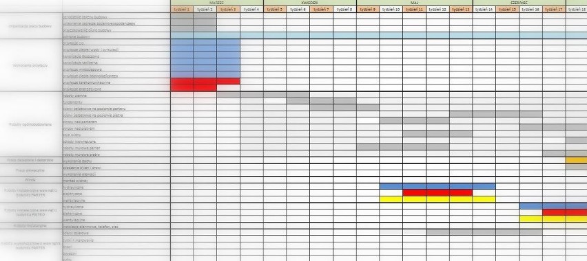 Przykład harmonogramu rzeczowego dużego przedsięwzięcia...