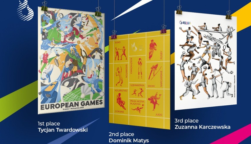Rozstrzygnięto konkurs na plakat igrzysk europejskich w Krakowie i Małopolsce 2023. Zobacz, jakie prace zostały nagrodzone
