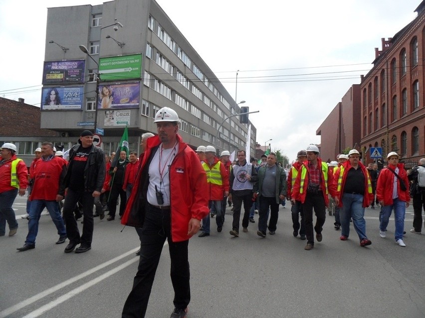 Manifestacja górników