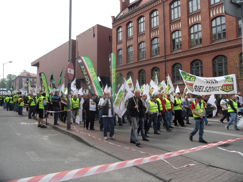 Manifestacja górników