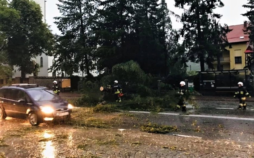 Strażacy walczyli ze skutkami burz na Sądecczyźnie. Było kilkadziesiąt interwencji [ZDJĘCIA]