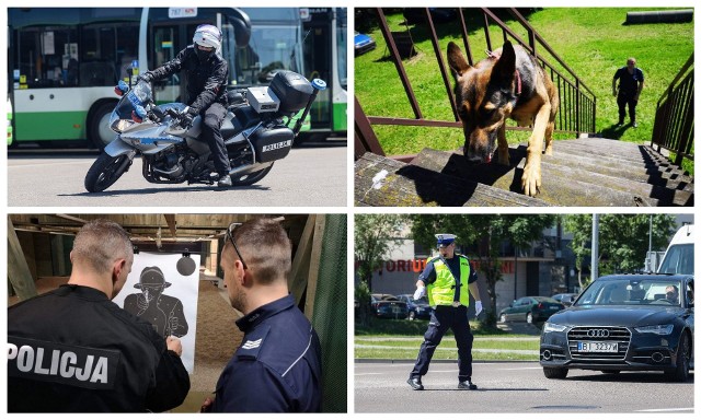 Policjanci prewencji i drogówki walczyli w Białymstoku o miano najlepszego. Strzelali celnie, chwalili się tresurą psów, lawirowali między słupkami na motocyklu