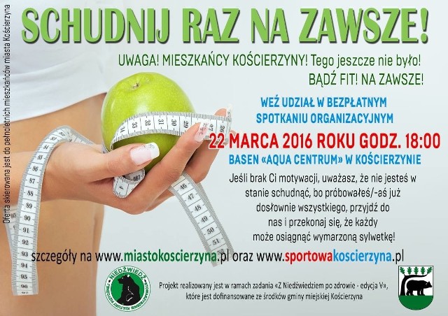 Gmina miejska Kościerzyna po raz pierwszy w historii wprowadza program, którego celem jest pomoc osobom cierpiącym na otyłość
