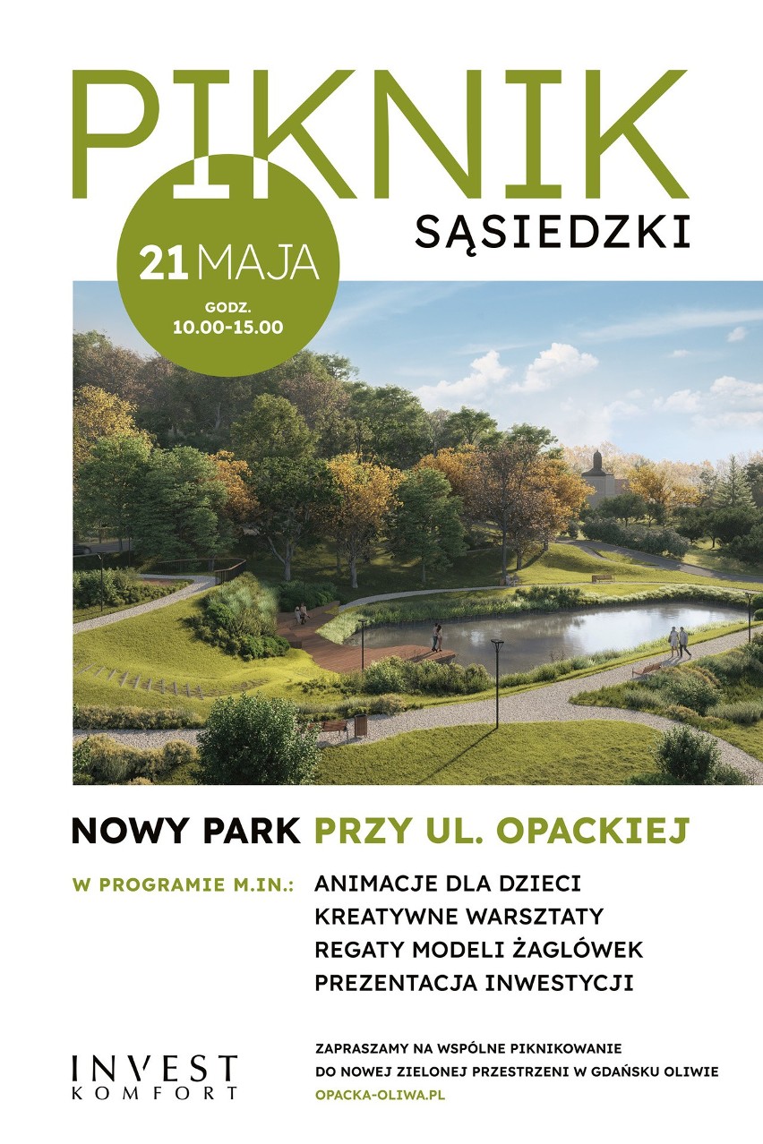 Gdańska Oliwa - nowy park. Piknik sąsiedzki i Dzień Otwarty ulicy Opackiej w Gdańsku - 21 maja