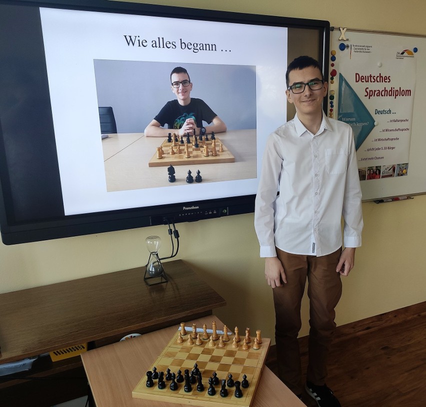 Oliwer Wojtaszek. Prezentacja "Moje hobby - gra w szachy"