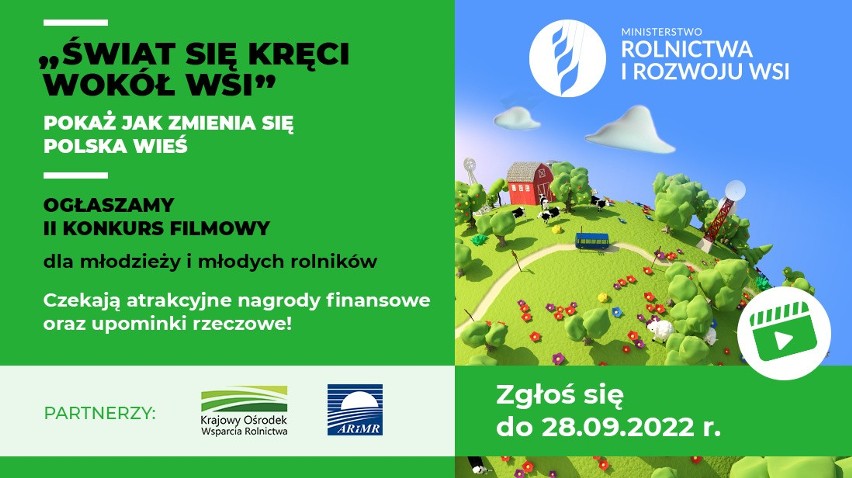 Młodzi ludzie z terenów wiejskich mogą już zgłaszać się do drugiej edycji ogólnopolskiego konkursu filmowego „Świat się kręci wokół wsi”  