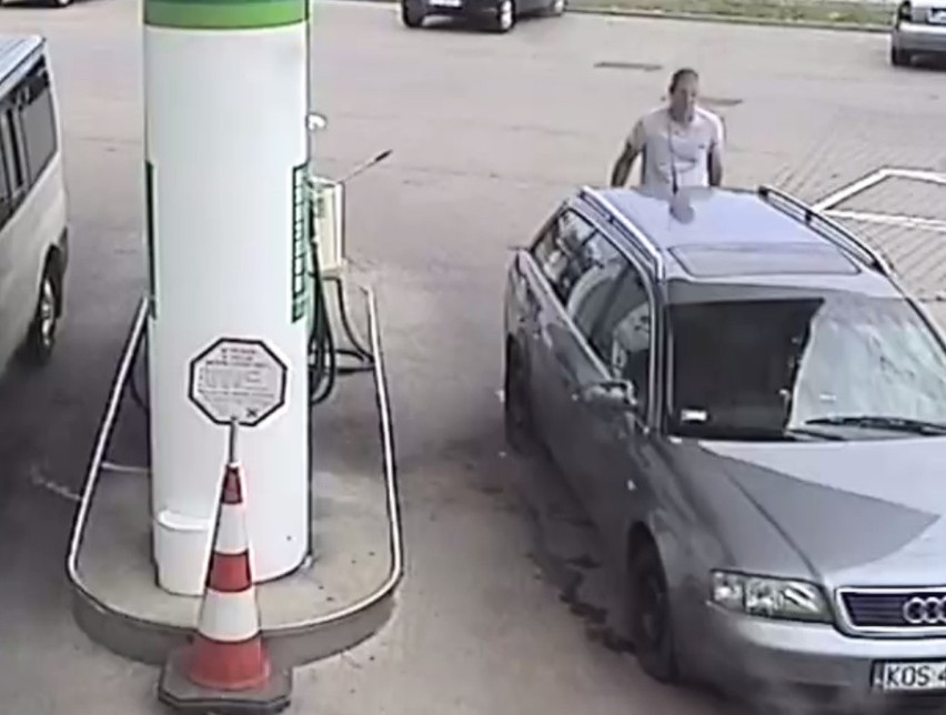 Drugi z poszukiwanych sprawców kradzieży paliwa na stacji w...