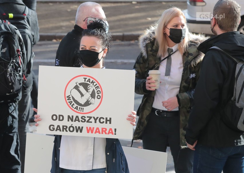 Protest restauratorów w Szczecinie - 3.11.2020