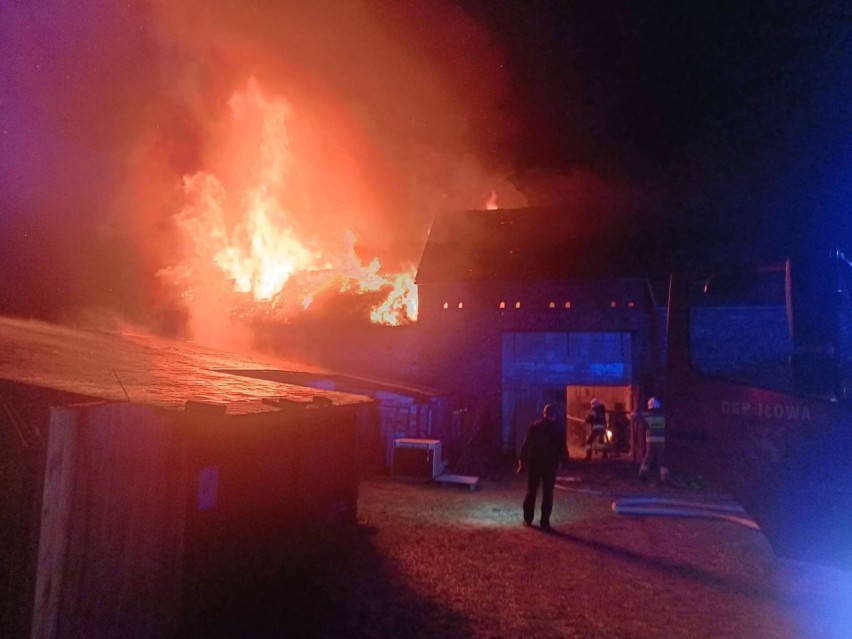 Pożar budynku gospodarczego w miejscowości Borowe (pow....