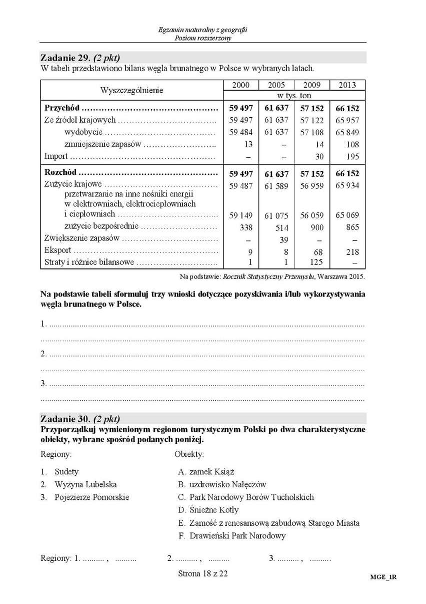 Stara matura 2016: GEOGRAFIA rozszerzona [ODPOWIEDZI, ARKUSZ...