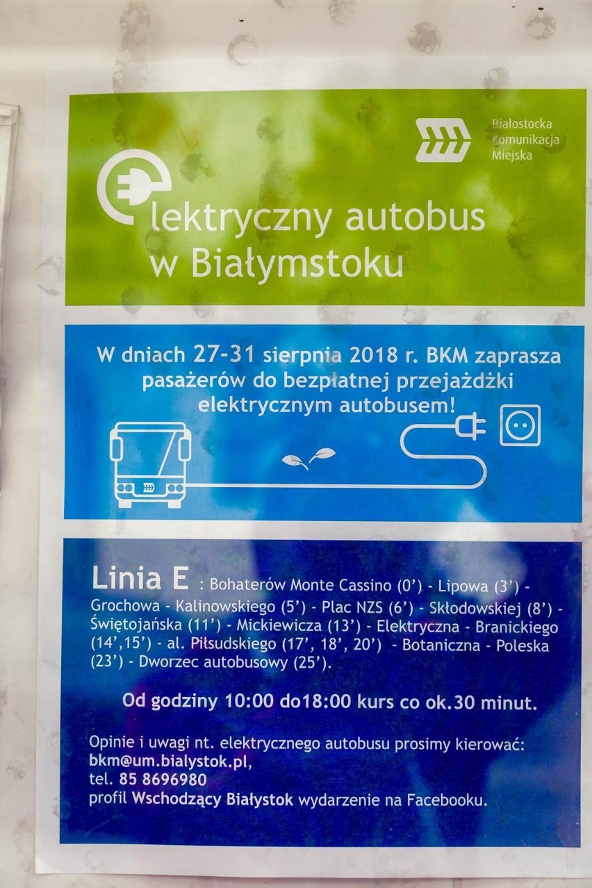 Białostocka Komunikacja Miejska testuje autobus elektryczny