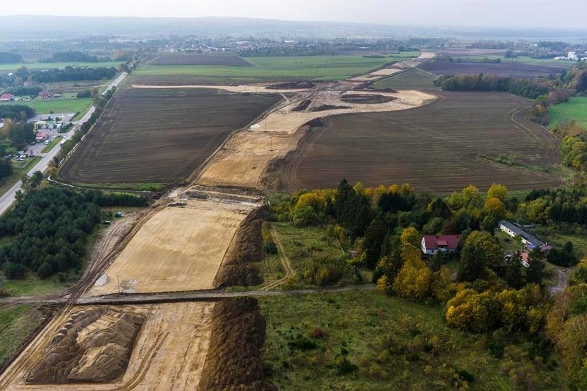 Zdjęcia lotnicze (28 października 2016): odcinek...