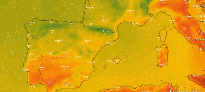 12 czerwca 2019, godz. 13. Południowa Francja, Półwysep...