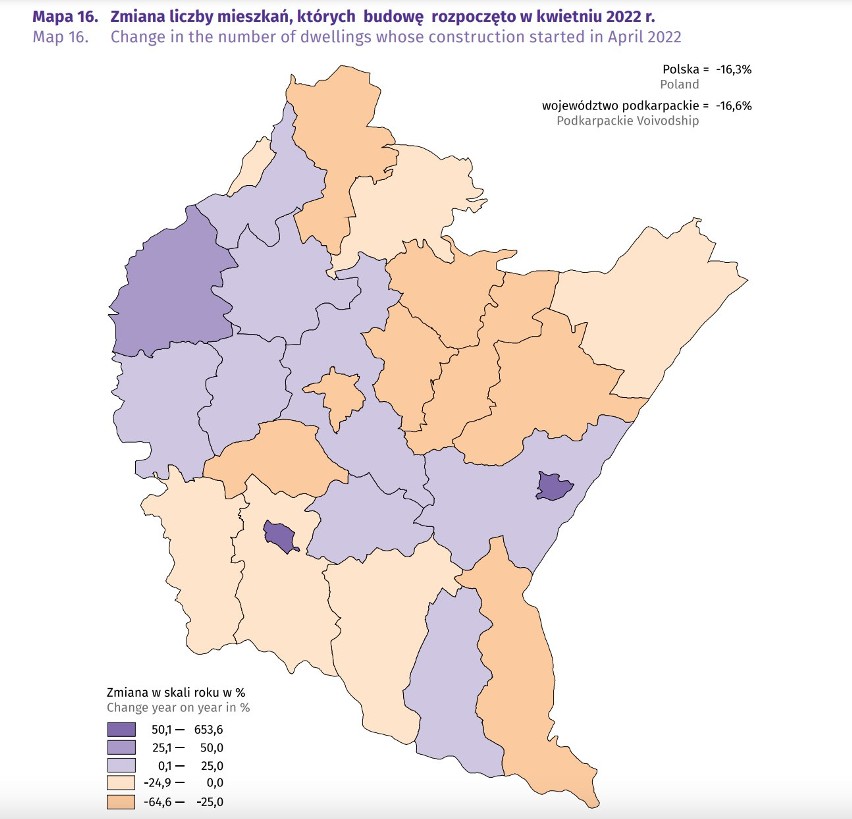 Liczba mieszkań, których budowę rozpoczęto w okresie styczeń...