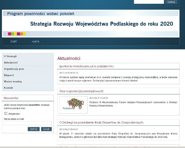 Podlaskie. Portal o strategii gospodarczej regionu