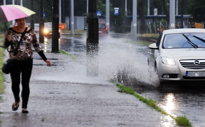 Bydgoszcz skąpana w deszczu