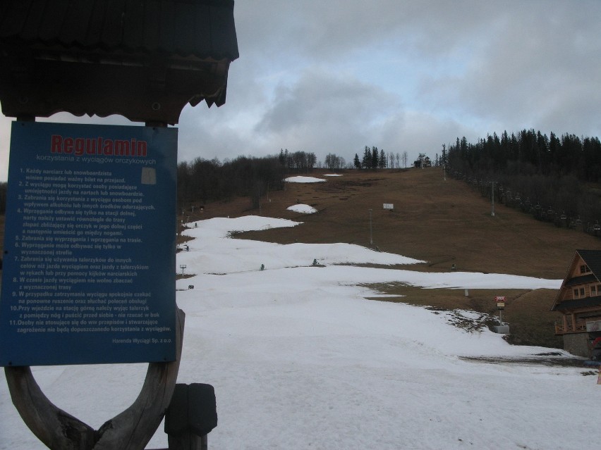 Zima omija Podhale. Sezon narciarski bez śniegu? [ZDJĘCIA]