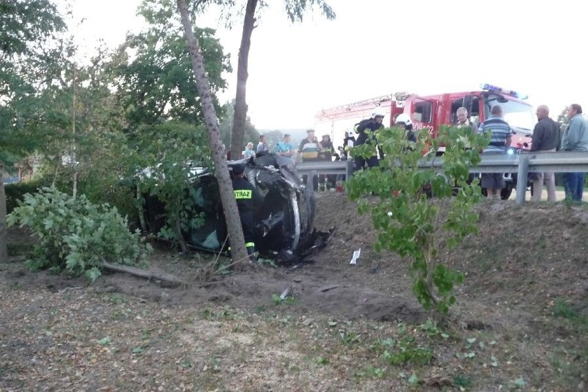 Wypadek BMW w Hucie Nowej