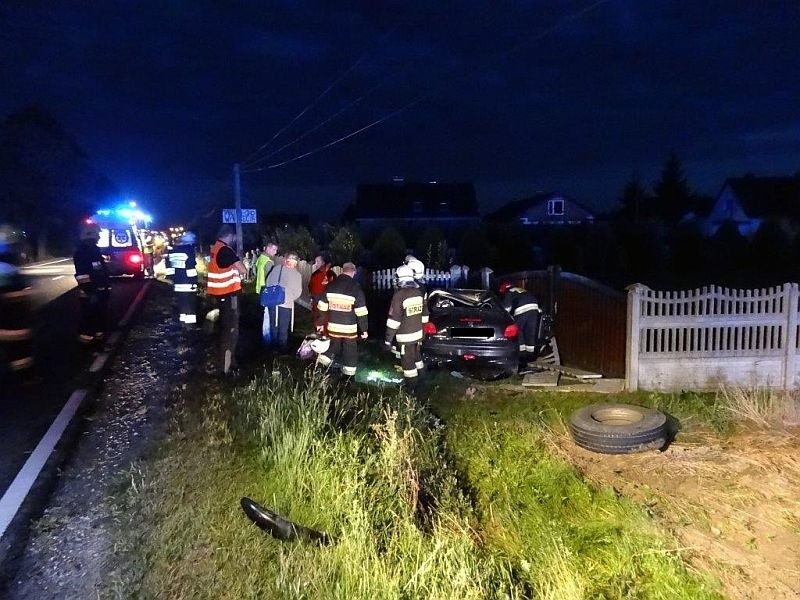 Kolizja w Bierdzanach, z tira odpadło koło