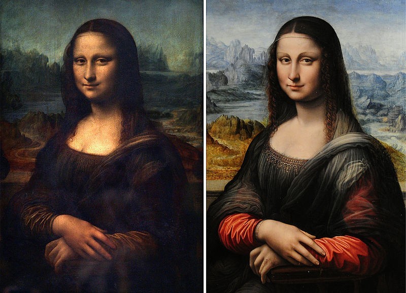 Po lewej: "Mona Lisa" Leonarda da Vinci, po prawej: jej...