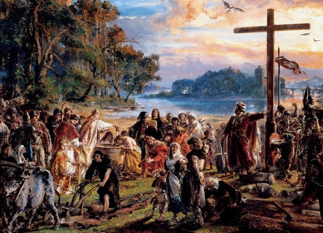 Chrzest Polski miał miejsce 14 kwietnia 966 roku.