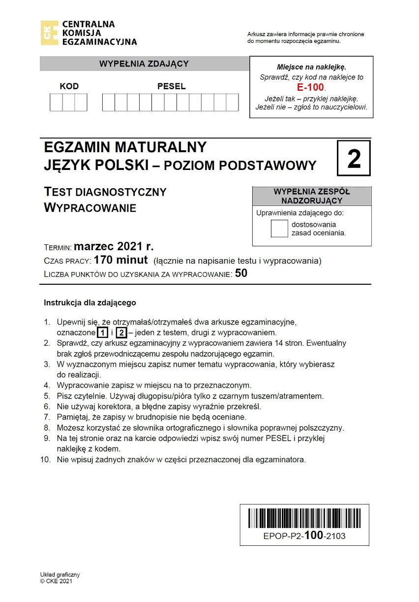 Matura próbna polski 2021. Przecieki maturalne. Co pojawiło się na testach maturalnych z języka polskiego? Oto pewniaki na egzaminie!