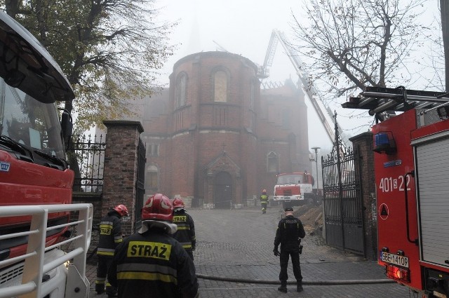 Pożar katedry w Sosnowcu