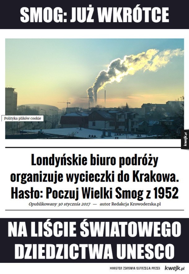 Wielki smog w Krakowie, internauci próbują złapać oddech MEMY             