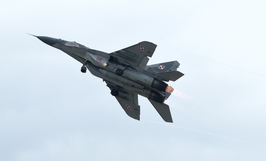 Katastrofa samolotu MiG-29. Pilot katapultował się i przeżył. Odnaleziono wrak maszyny