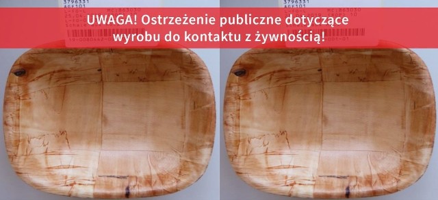 Drewniane miski wycofane ze sprzedaży