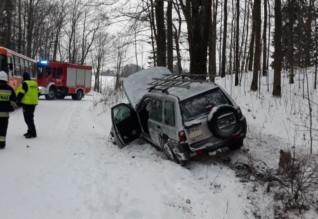 Do wypadku w miejscowości Marlinowo w gm. Dubeninki doszło 9 stycznia przed godziną 8.