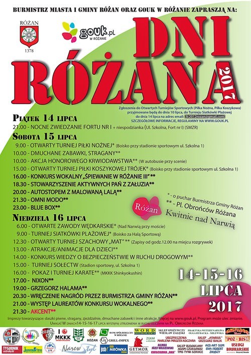 Dni Różana 2017 z Zenkiem [PROGRAM]