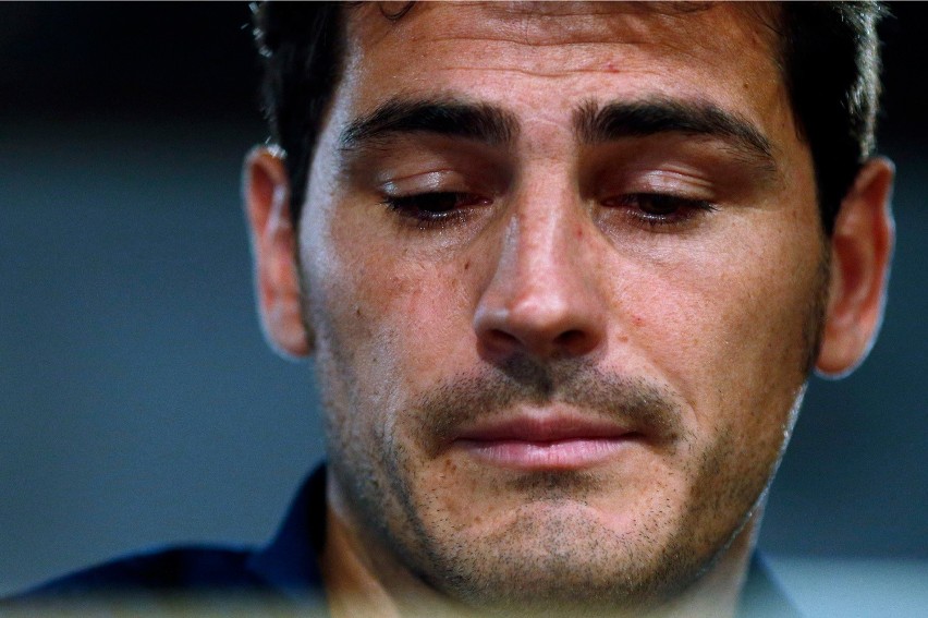 Iker Casillas podczas konferencji prasowej.