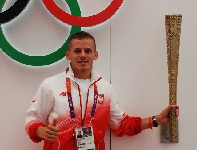 Rafał Augustyn w wiosce olimpijskiej.