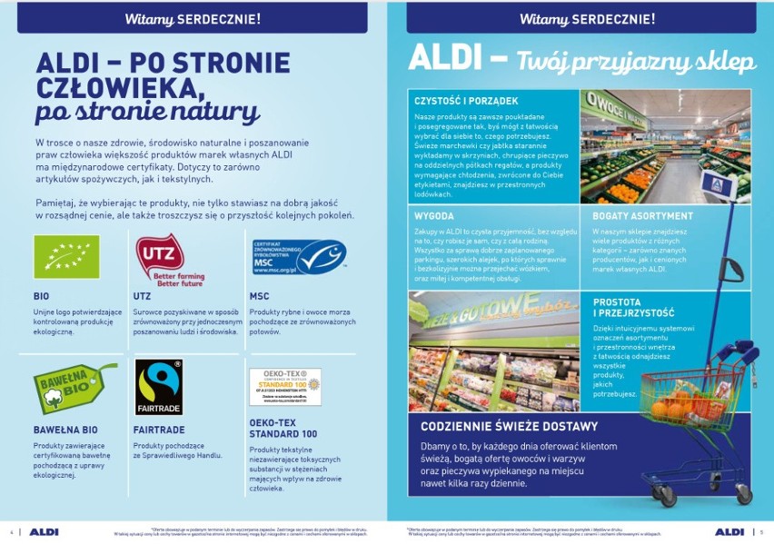 Gazetka otwarciowa sklepu ALDI w Dąbrowie Górniczej....