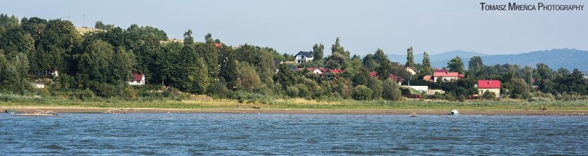 Jezioro Żywieckie - niespotykanie niski poziom wody