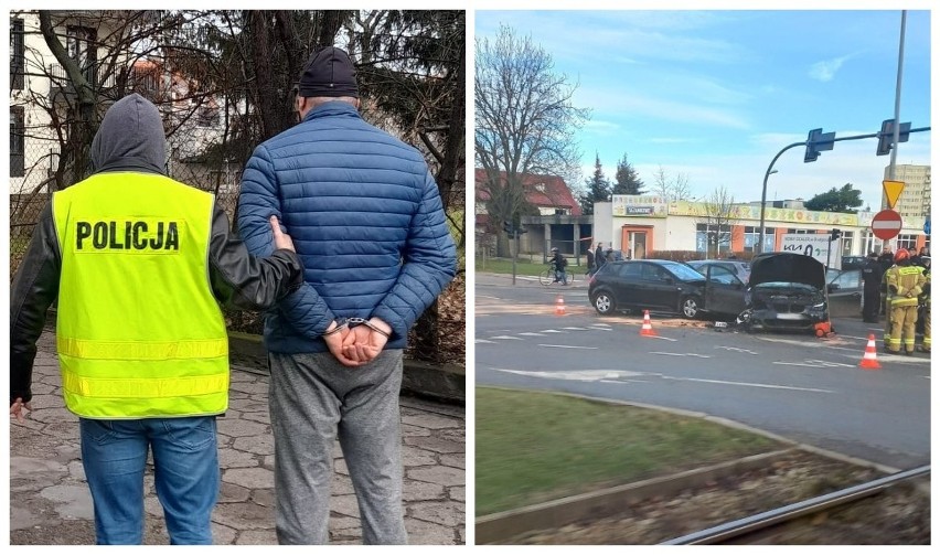 Mężczyzna uciekał przed policją i doprowadził do kolizji.