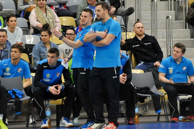 Trenerzy Gwardii Michał Skórski i Rafał Kuptel nie mogli być zadowoleni z gry zespołu w końcówce.