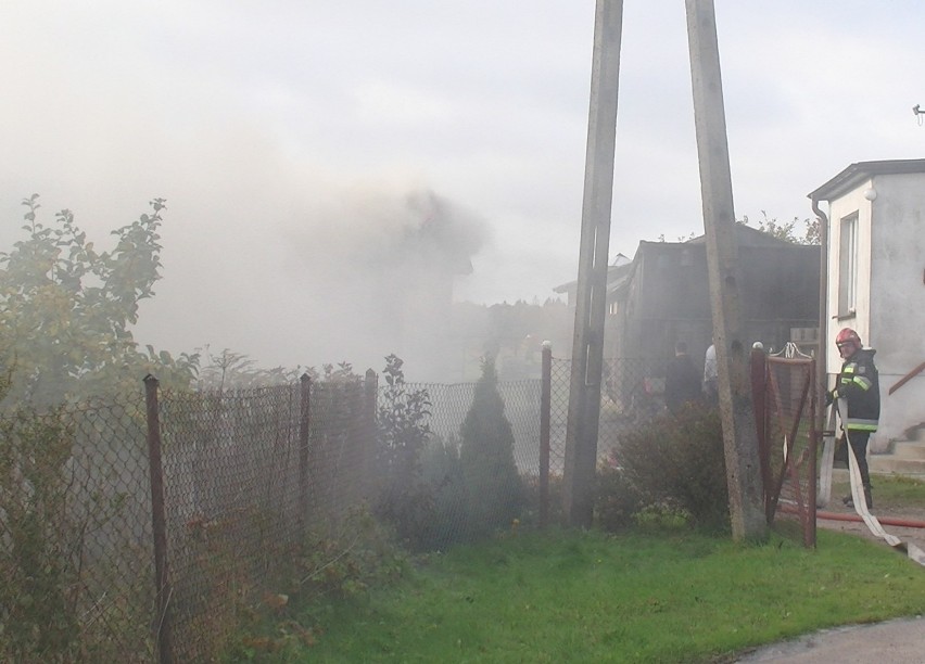 Pożar chlewu w Sławutowie 23.10.2015