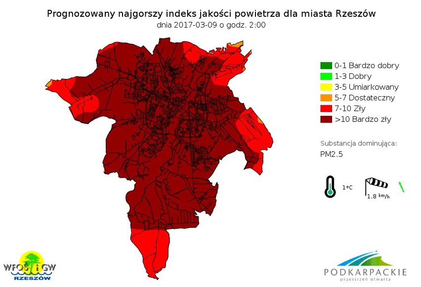 Mapa na 9 marca jest niemal w całości bordowa. Najgorszy...