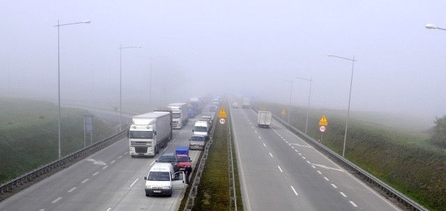 Autostrada A4 tonęła w gęstej mgle