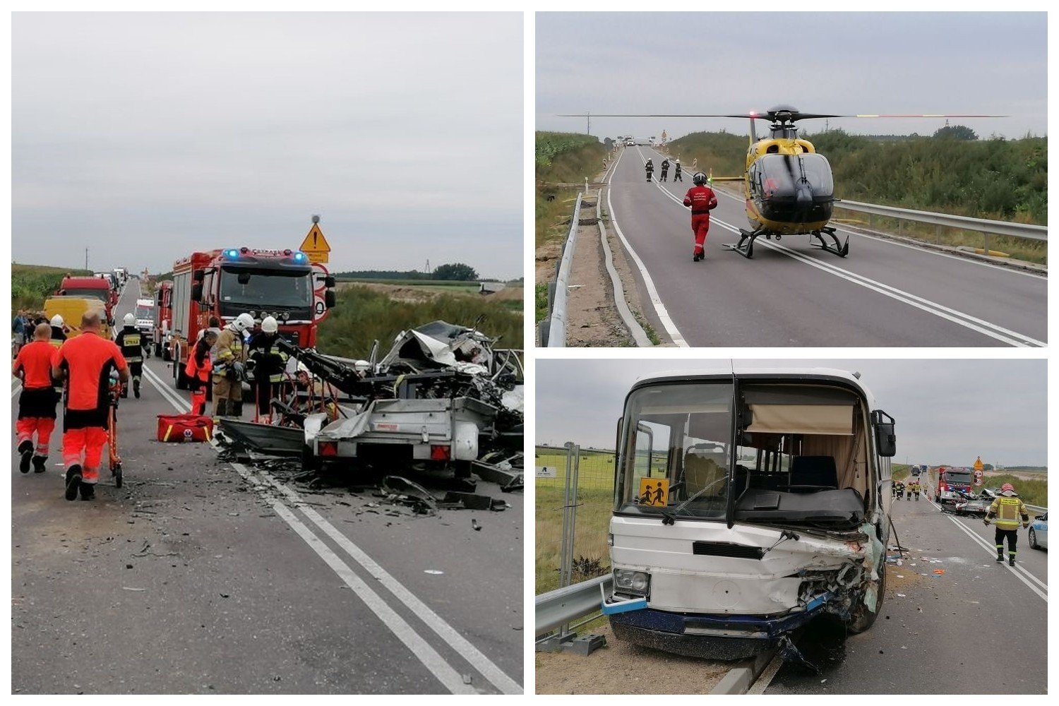 Lubiane Wypadek Smiertelny Na Dk 61 Zderzenie Gimbusa Z Samochodem Jedna Osoba Nie Zyje Cztery Ranne W Tym Troje Dzieci Kurier Poranny