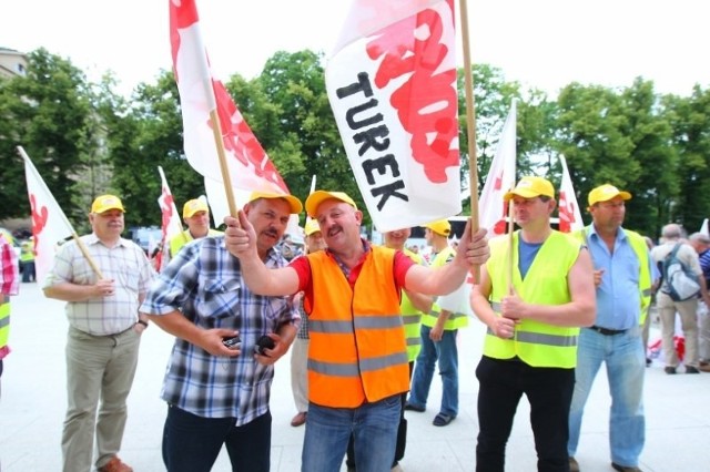 Protest związkowców w Poznaniu