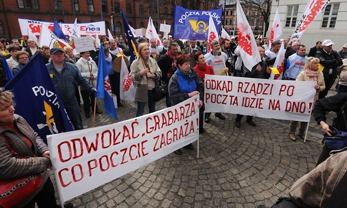 [wideo] Pocztowcy strajkowali w Bydgoszczy