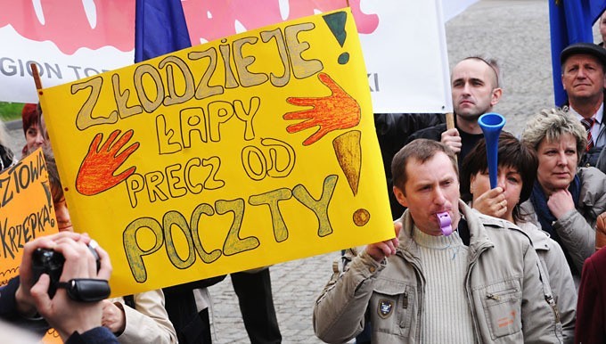 [wideo] Pocztowcy strajkowali w Bydgoszczy