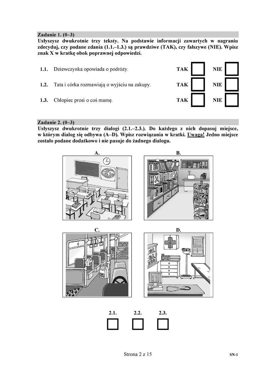 Sprawdzian szóstoklasisty 2016 NIEMIECKI ARKUSZ +...