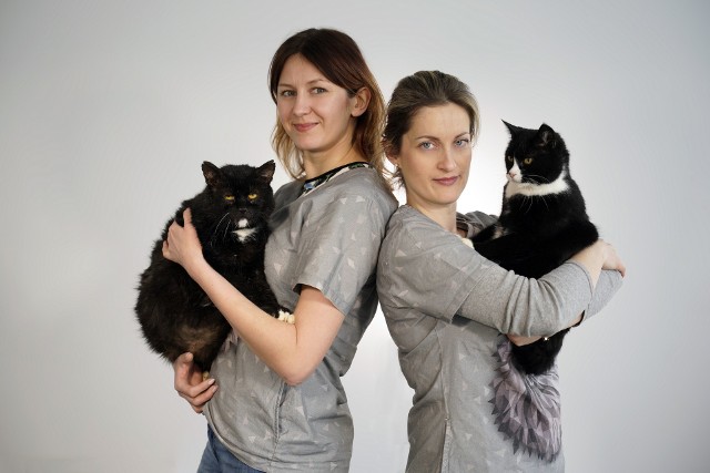 Anna Sargalska (z lewej) i Judyta Dulka zwierzętami zajmują się zawodowo i hobbystycznie. - To weterynarze z powołania - mówi o nich Maciej Pasieka, prezes fundacji „Siedem życzeń”