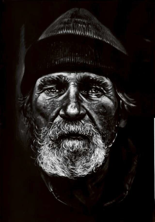 Jeden z 10 portretów osób bezdomnych z cyklu „Inni”...